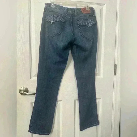 Lucky Brand Lola Straight Light wash Jeans Size 4/27 Ladies Denim Distressed - Picture 8 of 8